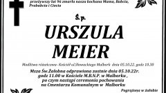 Zmarła Urszula Meier. Żyła 96 lat. 