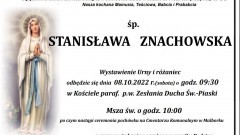 Zmarła stanisława Znachowska. Miała 90 lat.