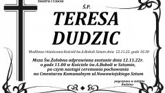 Zmarła Teresa Dudzic Żyła 81 lat. 