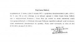 WÓJT GMINY MALBORK INFORMUJE O WYKAZIE NIERUCHOMOŚCI PRZEZNACZONYCH DO SPRZEDAŻY - 07.05.2015