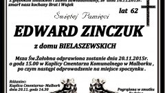 Zmarł Edward Zinczuk. Żył 62 lata.