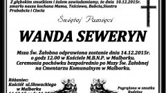 Zmarła Wanda Seweryn.