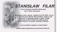 Zmarł Stanisław Filar. Żył 91 lat.