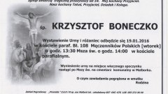 Zmarł Krzysztof Boneczko. Żył 54 lata.