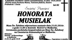 Zmarła Honorata Musielak. Żyła 82 lata.