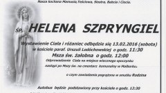 Zmarła Helena Szpryngiel. Żyła 94 lata.