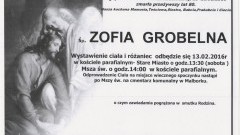 Zmarła Zofia Grobelna. Żyła 80 lat.