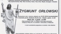 Zmarł Zygmunt Orłowski. Żył 68 lat.