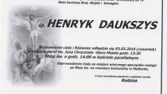 Zmarł Henryk Daukszys. Żył 79 lat.