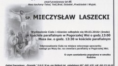 Zmarł Mieczysław Laszecki. Żył 88 lat. 