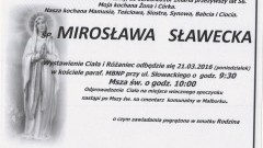 Zmarła Mirosława Sławecka. Żyła 56 lat. 