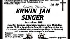 Zmarł Erwin Jan Singer. Żył 80 lat