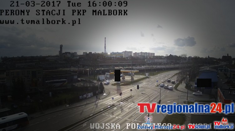 Stłuczka na ul. Wojska Polskiego w Malborku - zderzenie passatów - 21.03.2017
