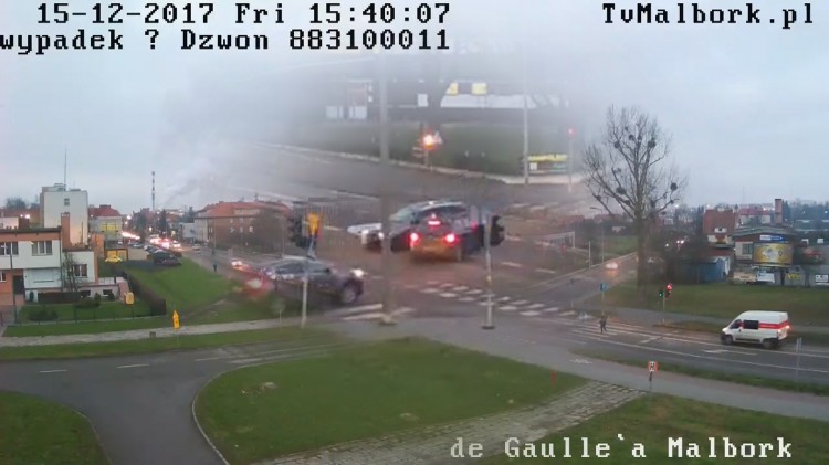 Wymusił pierwszeństwo przejazdu, zderzył się z toyotą. Malborska…