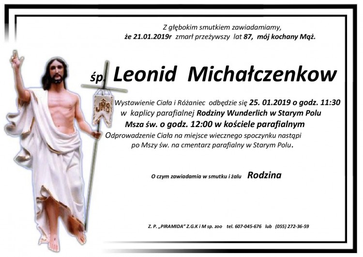 Zmarł Leonid Michałczenkow. Żył 87 lat.