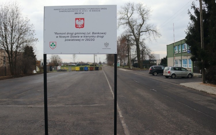 Remont ulicy Bankowej w Nowym Stawie dobiegł końca.