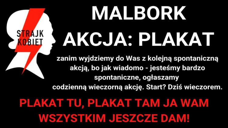 Malborski Strajk Kobiet ogłosił #AKCJAPLAKAT.