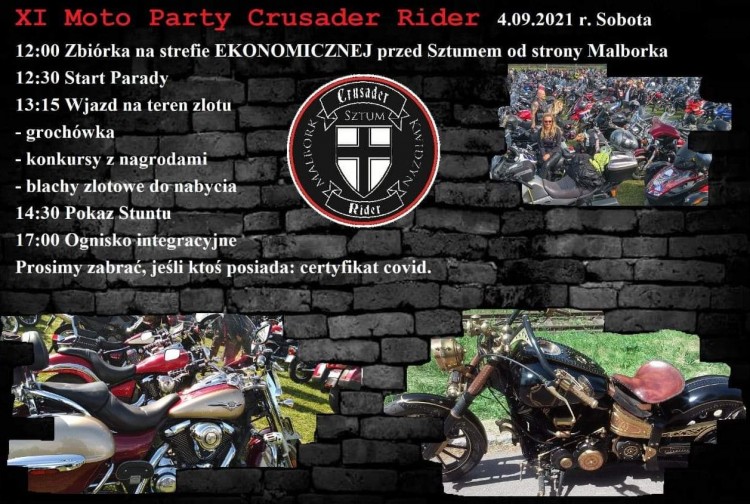 Sztum zaprasza na XI MotoParty Crusader Rider.