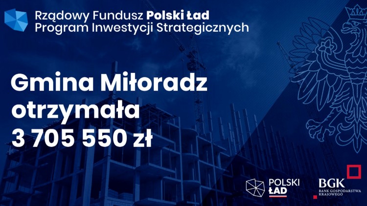 Gmina Miłoradz pozyskała kolejne dofinansowanie.