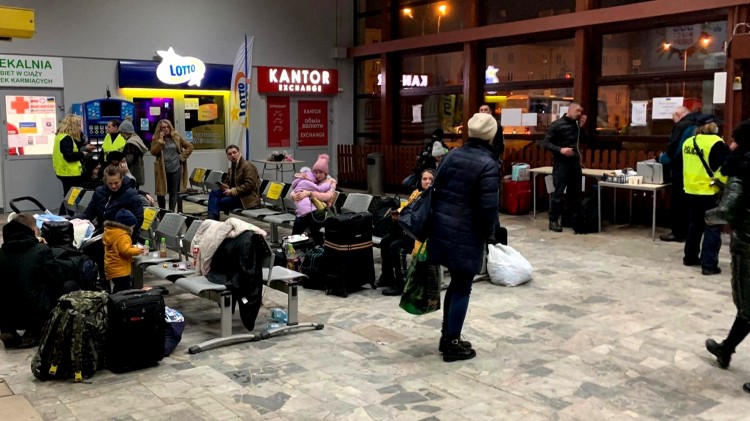 Gmina Malbork. Transport uchodźców z Ukrainy.