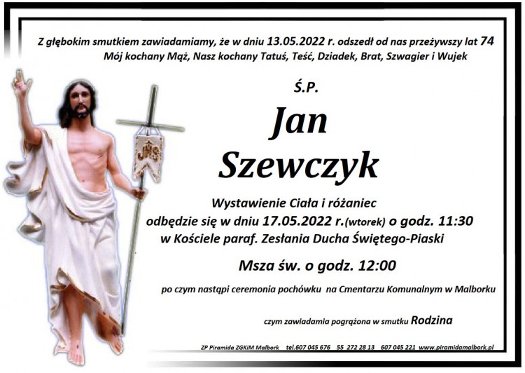 Zmarł Jan Szewczyk. Żył 74 lata.