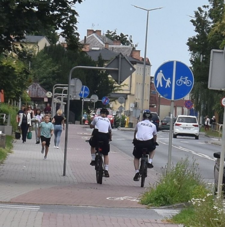 Patrol rowerowy na terenie Malborka