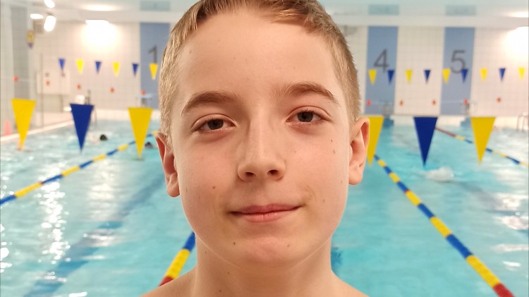 MAL WOPR. Kacper Patoka na zawodach Otylia Swim Cup.