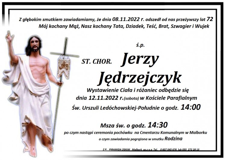 Zmarł Jerzy Jędrzejczyk. Żył 72 lata.
