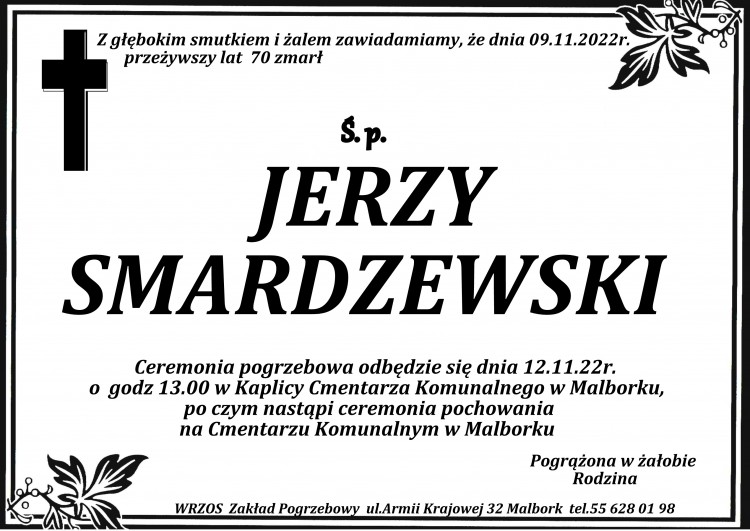 Odszedł Jerzy Smardzewski. Miał 70 lat.