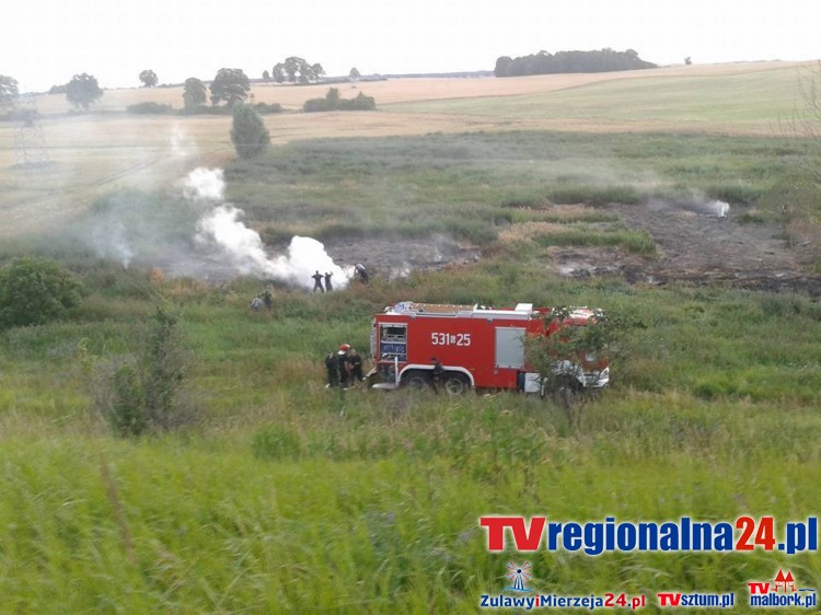 8 ZASTĘPÓW WALCZYŁO Z POŻAREM TORFU W CIESZYMOWIE WIELKIM – 17.07.2015