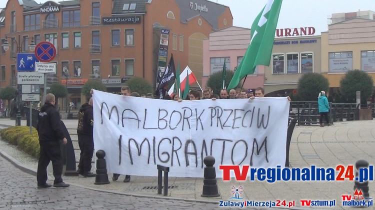 Narodowcy przeciw imigrantom. Marsz ulicami Malborka - 17.10.2015