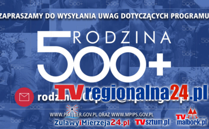 Zgłoś uwagi do Programu "Rodzina 500 +" - 29.12.2015