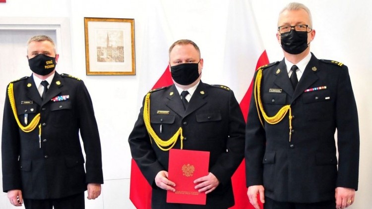 Malbork. Koniec próby - kpt. Damian Tomaszewski nowym zastępcą komendanta KP PSP.