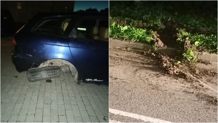 Malbork. Pirat drogowy na ul. Konopnickiej - porzucił auto i zastawił wyjazd z osiedlowego parkingu.