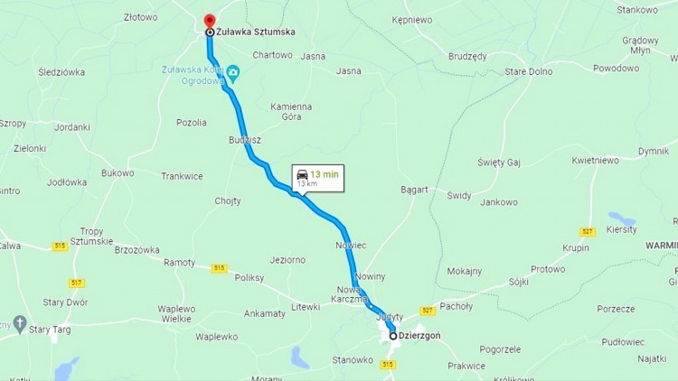 Powiat sztumski. Otwarcie drogi z Żuławki Sztumskiej do Dzierzgonia.
