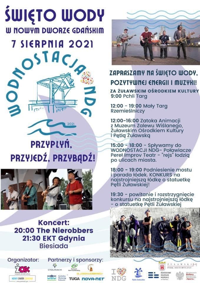 Nowy Dwór Gdański. Parada łódek w Święto Wody.