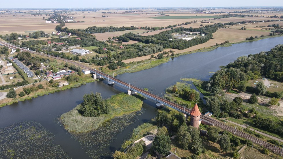 Baszta Maślankowa w Malborku z lotu ptaka