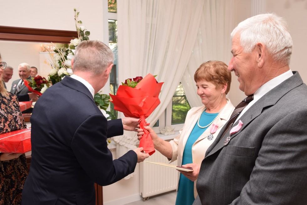 Nowy Dwór Gdański. Złote Gody państwa Dybiec.