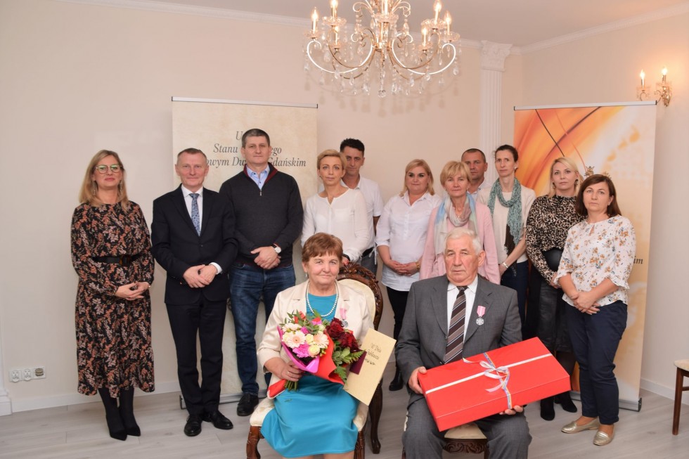 Nowy Dwór Gdański. Złote Gody państwa Dybiec.