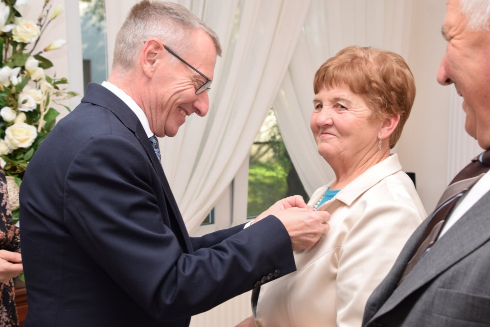 Nowy Dwór Gdański. Złote Gody państwa Dybiec.