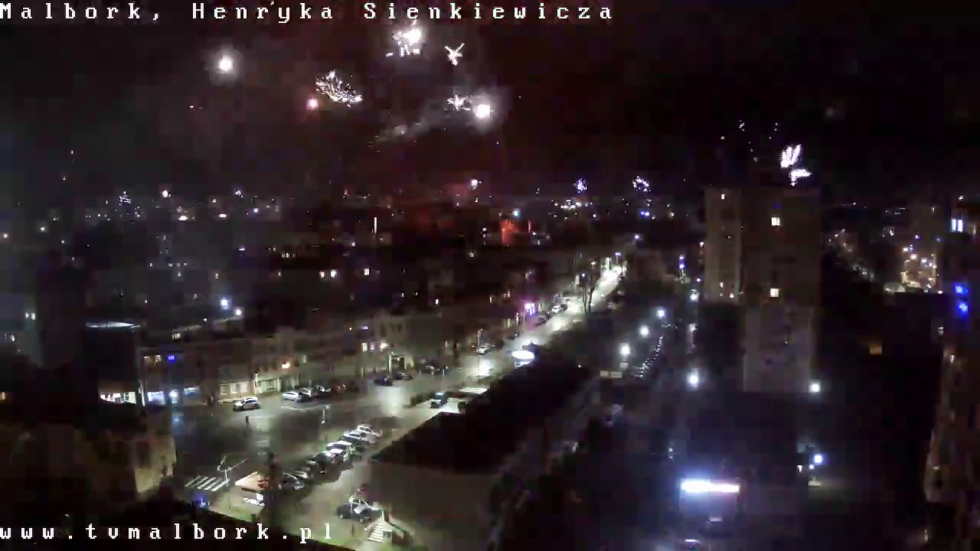 Sylwester 2021/2022 w Malborku. Zobacz materiał wideo z kamer Telewizji Malbork