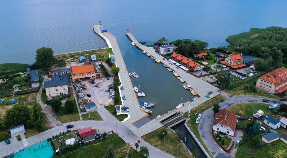 Przebudowa Portu Rybackiego we Fromborku - zobacz wideo i zdjęcia.