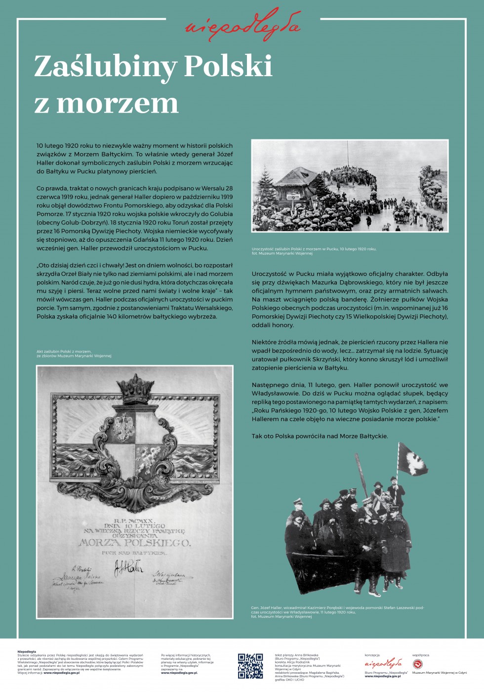 Malbork. 102. rocznica zaślubin Polski z Morzem – Starostwo Powiatowe zaprasza na niezwykłą wirtualną wystawę.