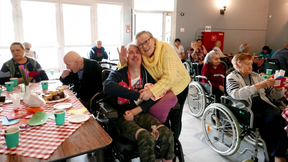 Stegna. Zabawa Walentynkowa mieszkańców DPS Mors.