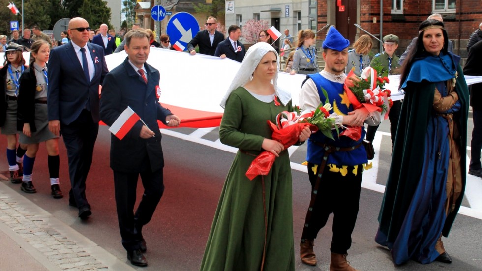 Sztum. Obchody rocznicy uchwalenia Konstytucji 3 Maja.