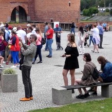 Malbork. Turystyczny dzień Zamku Krzyżackiego.