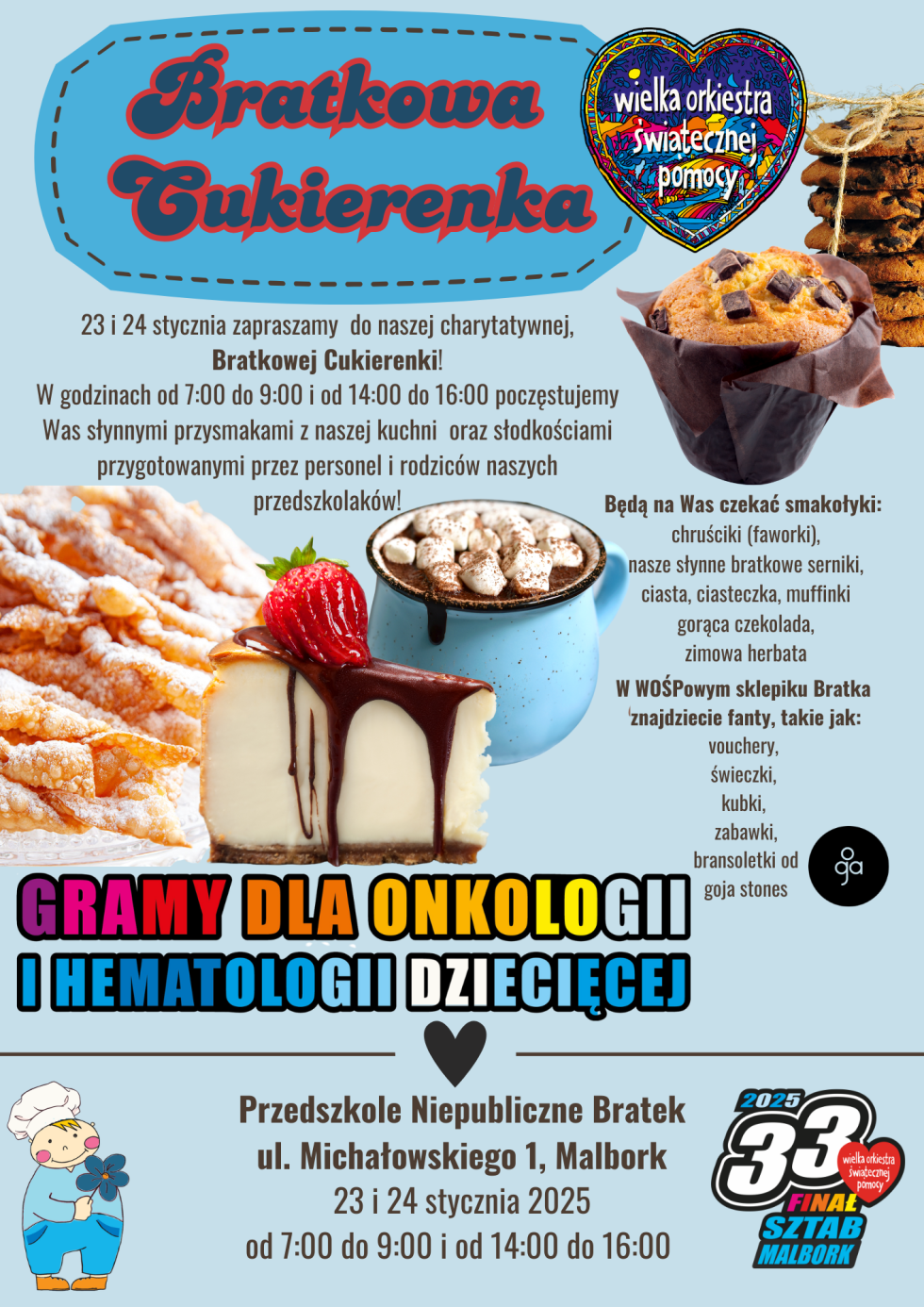 Malbork. Bratkowa Cukierenka zagra dla WOŚP.