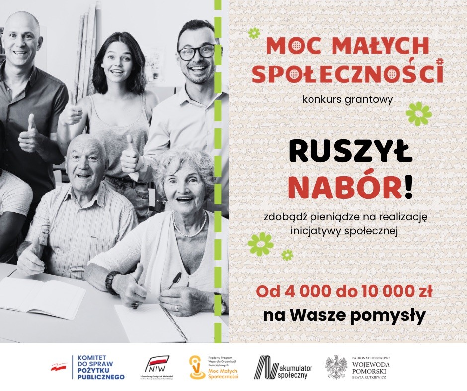 Ruszył nabór do Funduszu AKUMULATOR SPOŁECZNY. Nawet 10 tys. zł na lokalne inicjatywy na Pomorzu