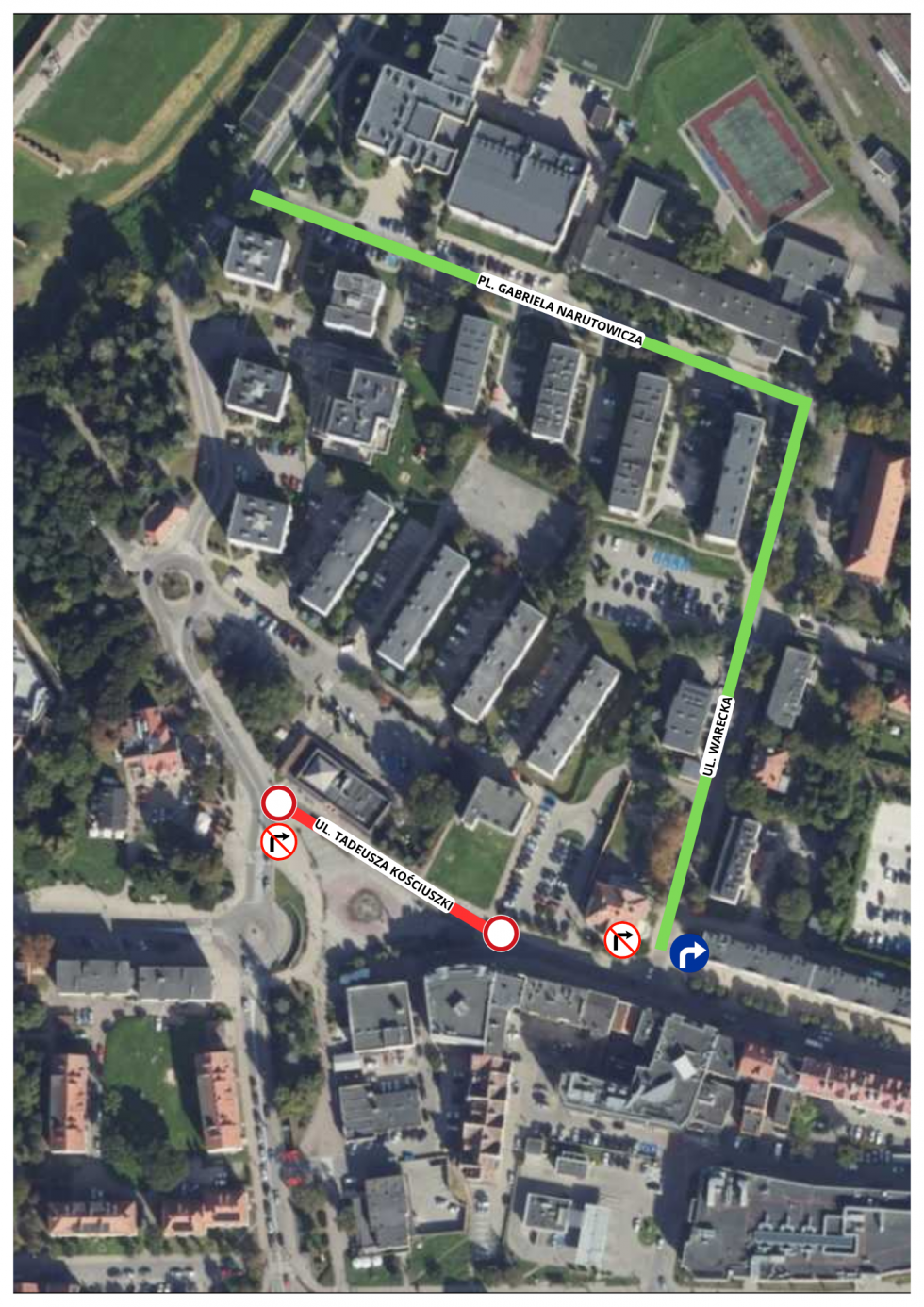 W sobotę utrudnienia w centrum Malborka. Zamknięty odcinek ul. Kościuszki