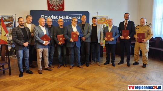 Powiat malborski ujednolica system alarmowania. Będą nowe syreny i kolejne lokalizacje. Wideo i zdjęcia